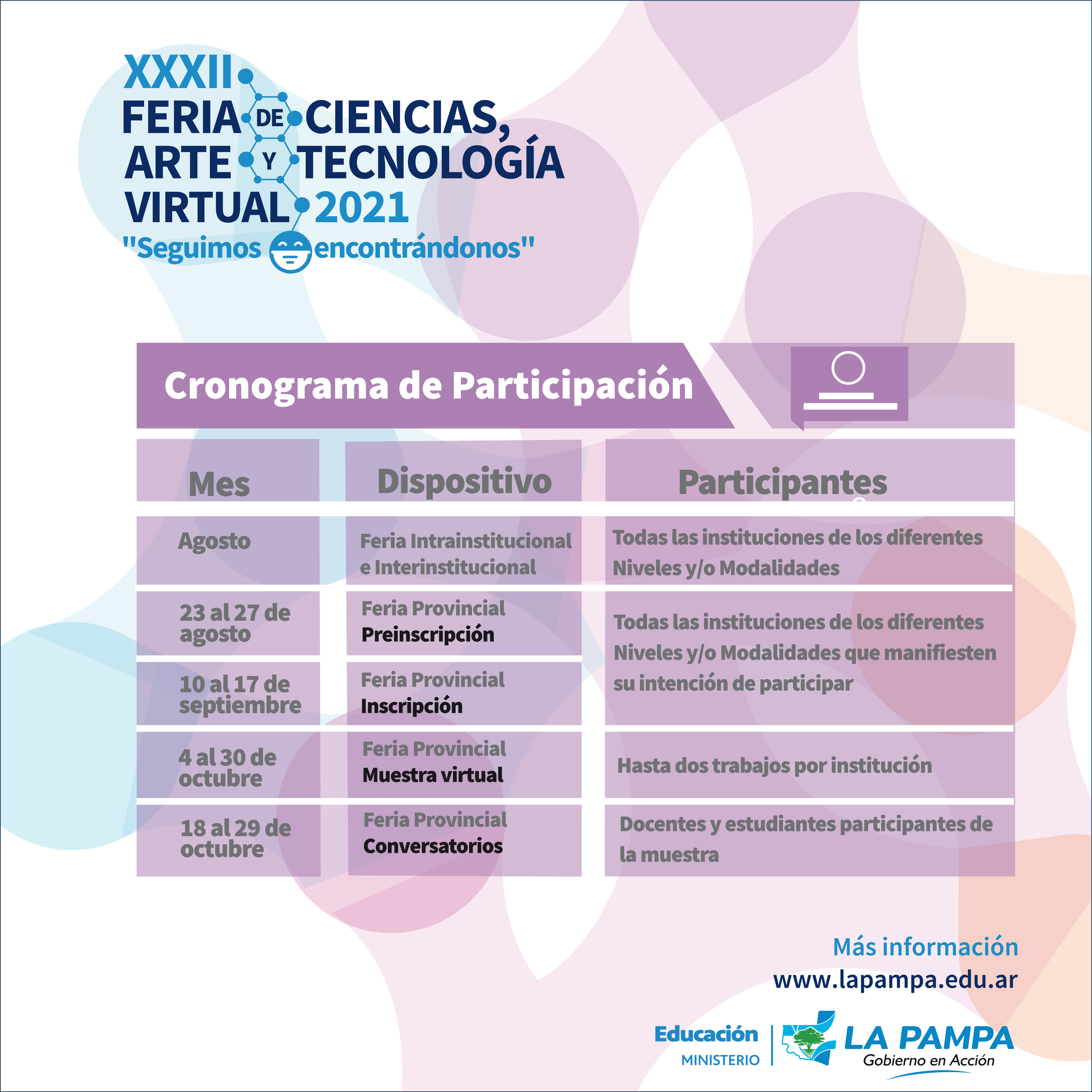 2021 Feria Cronograma Participacion